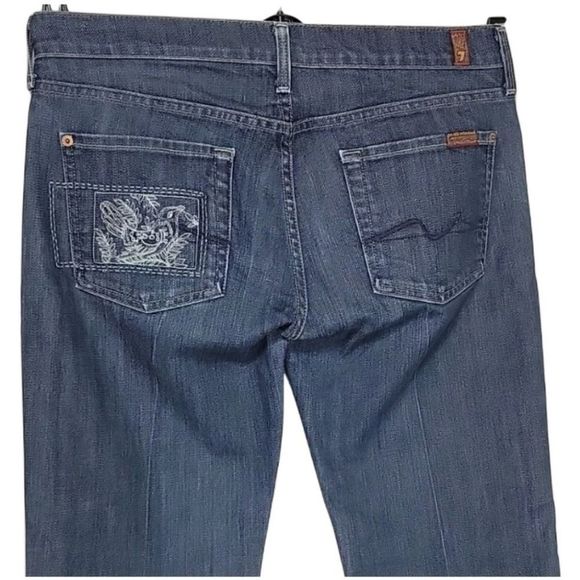 7 for all mankind Straight Leg Embellished Jeans 30 - Picture 12 of 12